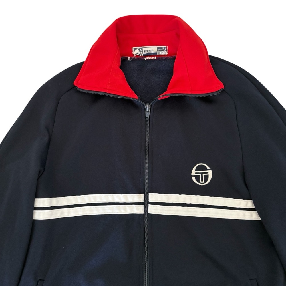 Vintage 80’s Sergio Tacchini Track Warm Up Jacket Sz 38 US M Made in Italy